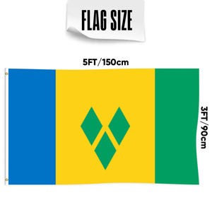 Vente en gros 3x5ft Saint <span class=keywords><strong>Vincent</strong></span> et les Grenadines drapeaux polyester Personnaliser toutes les nations expédition rapide Fournisseur fiable - Product Image 3