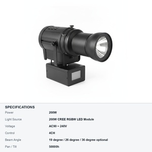 Éclairage Audio-Vidéo Professionnel 200W RGBW LED DMX Projecteur de Profil 19/26/36 Faisceaux pour Théâtre et Diffusion - Product Image 6