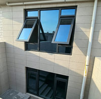Fenêtre à auvent durable et personnalisée, design moderne, isolation acoustique, conforme à la norme AS2047, avec fenêtre fixe pour villa et hôtel