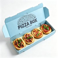 Boîte à pizza en carton de 2 mm d'épaisseur avec laminage mat, impression de logo personnalisée pour les chaînes de restaurants, boîte à pizza résistante à l'huile