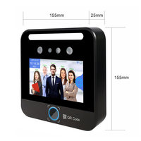 Pantalla biométrica de 5 pulgadas, reconocimiento facial y de huellas dactilares, sistema de Control de acceso de asistencia con escáner de código QR