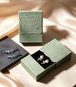 Caja de Joyería con Cajón Deslizable y Diseño de Mariposa en Relieve, Caja de Regalo para Anillos, Aretes y Collares con Forro de Terciopelo, Caja con Logotipo Personalizado para Venta al Por Mayor - Product Image 2