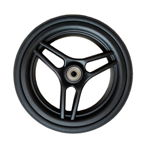 Roue de vélo pliable à pneu plein 8x1,5 pouces avec amortisseur pour chariot - Product Image 4