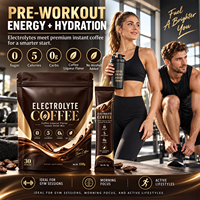 WELLBODY OEM Marque Privée Poudre de Café Électrolytique Saveur Liqueur de Café Mélange pour Boisson 0 Sucre Compatible Keto 30 Sachets