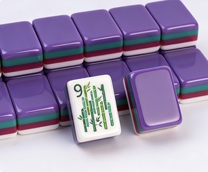 Luxury Portable Purple 4 - Layer Acrylic American Mahjong Set with US Font, <b>Mini</b> <b>Hand</b> - Polished for Home Entertainment Use - Product Image 1