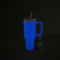 Dégradé Mini Gobelets Porte-clés Mini Tasse Porte-clés Pendentif Décoration Chapstick Baume À Lèvres Titulaire Miniature Tasse Forme Accessoires