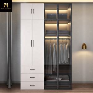 Armoire Battante Moderne Beige avec Porte Vitrée en Bois Personnalisée, Nouveau Design pour Rangement de Vêtements pour Hôpital, École, Villa - Product Image 5