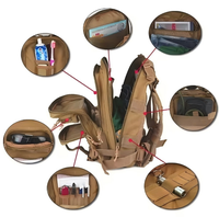 Sac à dos de randonnée en plein air, voyage, alpinisme, sac à dos tactique d'assaut à double épaule en tissu Oxford imperméable de grande capacité
