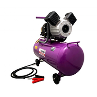 Compresseur d'air professionnel à double Piston 12V DC, Machine robuste et puissante sans huile, avec réservoir de 50 litres, résiste aux intempéries