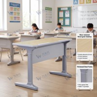 Ensemble bureau et chaise modernes avec plateau en bois et assise en contreplaqué de bouleau - Mobilier durable et écologique pour les écoles, les ateliers et les espaces commerciaux