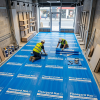 Film de protection temporaire robuste pour sols, imperméable et auto-adhésif, pour carrelage en béton et parquet