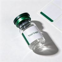Étiquette de flacon effet arc-en-ciel irisé pour flacon en verre de 5 ml et 10 ml, autocollant d'emballage personnalisé auto-adhésif