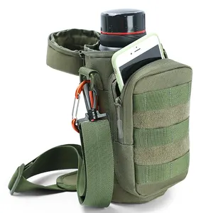 Custom MOLLE Tactical Travel Water Bottle Pouch Carry Bag