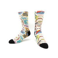 Chaussettes crew impression sublimation 3D personnalisées sans couture sport originales course salle de sport OEM gros