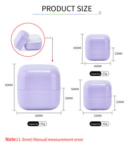 30ml/50ml Macaron vuông bơm lại chai nhựa Rỗng Mỹ phẩm Nồi Mặt kem mắt Jar - Product Image 6