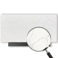 Encimeras de Cuarzo, piedra Artificial pulida de superficie de losa grande, color blanco, OEM/ODM