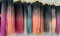 Extensions de Cheveux Humains Vierges Russes de Luxe de Qualité Supérieure, Double Tissage Invisible, 100% Naturels, Effet Plume, Cheveux Crépus