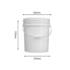 定制LOGO彩色PP圆桶塑料桶20L油漆桶