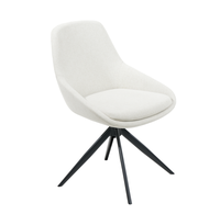 Chaise de salle à manger pivotante ergonomique haut de gamme, revêtement en tissu, 360° °   Pieds de table rotatifs en fer pour salle de repos de bureau, salle à manger à domicile