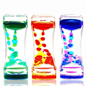 Best selling Oil and Water Toys Liquid Hourglass 3 Pack Sensory Liquid Motion Timer