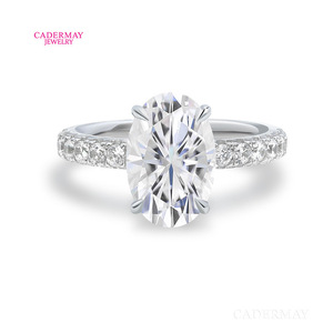Cadarmay Moissanite Ring 1ct 2ct 3ct 4ct 5ct Women Engagement Jewelry Silver Tone Diamond Style Ring - Product Image 2