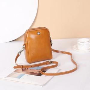 Bolso Bandolera de Cuero Andong para Mujer, Bolso para Teléfono de Cuero Vacuno Genuino, Bolsos Pequeños Cuadrados de Piel de Vaca de Primera Capa, Moda 8881 - Product Image 6