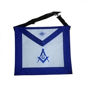 Blue Lodge Square & Compass avec tablier de bureau G |   Tablier américain brodé à la machine - Product Image 1