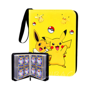 Custom Zip 4 Pocket Photo Trading Card Binders Holder Custom Sleeves Leather Pu Ring Folder Pokemon Cards Album Baseball Binder