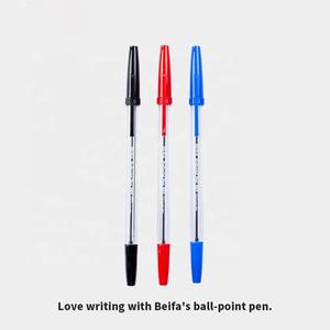 बीफा a205 1.0 मिमी ठीक टिप प्लग में टाइप फैक्ट्री मूल्य अनुकूलन योग्य गेंद पेन 3 स्याही रंग काला नीला लाल रंग लाल बॉलपॉइंट पेन - Product Image 2