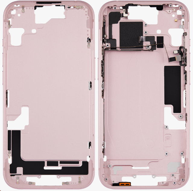 iPhone 15 Mid-Frame Housing with Small Parts-US & UE Version Replacement Assembly for iPhone Repair