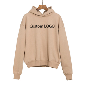 เสื้อมีฮู้ดขนสัตว์สำหรับผู้ชายเสื้อฮู้ดแบบสวมหัวมีฮู้ดเสื้อแนวสตรีทไหล่ทรงโอเวอร์ไซส์ออกแบบโลโก้ได้ตามต้องการ - Product Image 1