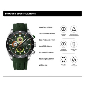 Montre NAVIFORCE pour homme, sport, étanche, quartz, chronographe, avec cadran lumineux, Reloj Hombre, cadeau pour homme 2024 - Product Image 2