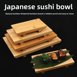 <span class=keywords><strong>Assiette</strong></span> à sushi en bambou carbonisé 28x19x3cm, plateau <span class=keywords><strong>de</strong></span> <span class=keywords><strong>service</strong></span> <span class=keywords><strong>rectangulaire</strong></span> 0,8kg, haute densité, anti-moisissure, qualité alimentaire, écologique, pour restaurant - Product Image 2