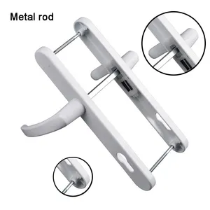 Wholesale Aluminum Sliding Door Accessories Handle Lock Set White Metal Rod Swing Door Lock Panel Handle