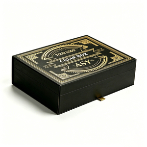 กล่องกระดาษแข็งพิมพ์ลายตามสั่ง ปั๊มร้อน สำหรับบรรจุภัณฑ์ซิการ์ - Product Image 1