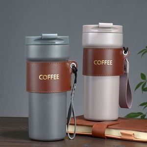 Taza de Café Reutilizable de Acero Inoxidable de Doble Pared, 16 oz, a Prueba de Fugas, Aislada al Vacío, Ecológica, para Viajes y Campamento, con Logotipo Personalizado - Product Image 3