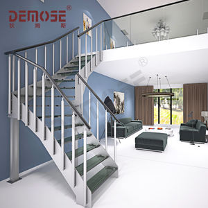 <span class=keywords><strong>Escalier</strong></span> en <span class=keywords><strong>bois</strong></span> d'intérieur, <span class=keywords><strong>marches</strong></span> en forme de U, <span class=keywords><strong>escalier</strong></span> flottant pour villa - Product Image 2