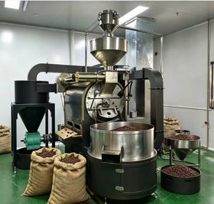 Torréfacteur à café en acier inoxydable de qualité alimentaire 60 kg |   Rôtissoire électrique à double contrô<span class=keywords><strong>le</strong></span> de température réglable de 0 à 300°C pour usage domestique - Product Image 1