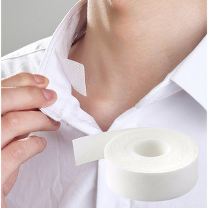 Invisible Collar Stickers For Men Women 2.5x300mm Self Adhesive Non Woven Fabric Anti Sweat Shirt Cuff Pads Disposable - Product Image 1