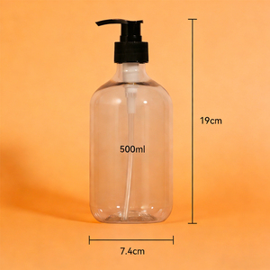 Fabricante de Botellas de Plástico PET Transparentes de 500 ml con Diseño en Forma de Boston para Envasado de Jabón Líquido al por Mayor - Product Image 2