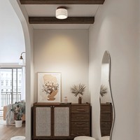 Plafonnier LED en travertin de style rétro et solitaire, les lampes design conviennent aux salons, aux couloirs et aux entrées.