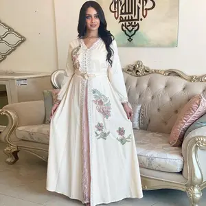 DABKA GLASS STONE work의 세련된 KARAKOU CAFTAN 드레스 자수 파티 착용 전통 이슬람 의류 및 액세서리