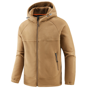 Veste polaire d'extérieur personnalisée avec logo, nouvelle collection automne-hiver, manteau matelassé pour homme, cardigan à capuche, pull tendance et confortable - Product Image 6
