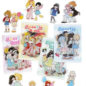 สติกเกอร์การ์ตูนน่ารักสำหรับเด็กผู้หญิง แพ็ค 15 ชิ้น ขายส่ง กันน้ำ โปร่งใส ตัดแบบไดคัท เคลือบเงา สำหรับตกแต่งสมุดบันทึก สมุดภาพ DIY - Product Image 1