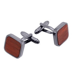 Quantité minimale de commande bas pour hommes beau cadeau d'affaires de boutons de manchette en bois de palissandre - Product Image 3
