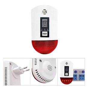 Độ nhạy cao AC 220V gas Leak Detector Home an ninh Hệ thống báo động khói Detector - Product Image 2