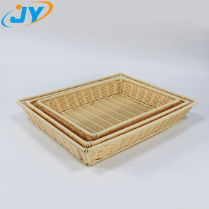 Giỏ đựng bánh mì bằng nhựa giả mây một tầng để đựng bánh mì Pháp và bánh rán trong nhà bếp - Product Image 3