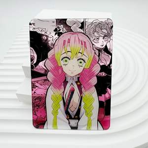 Tarjeta Acrílica Transparente de Demon Slayer, Periférico de Anime, Pilar del Amor, Serpiente, Patrón a Cuadros, Forma Rectangular, CP, Dibujos Animados, DIY 3 - Product Image 3