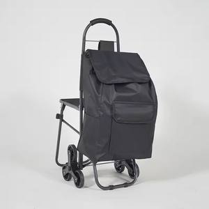 Draagbare Opvouwbare Sterke Drie Wielen Lichtgewicht Boodschappentas <span class=keywords><strong>Trolley</strong></span> Kar Met Stoel En Klimwiel - Product Image 4