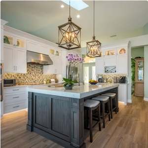 High End Luxury <b>Modern</b> <b>Kitchen</b> Cabinet for Villas Minimalist Design Lacquer Finish - Product Image 6